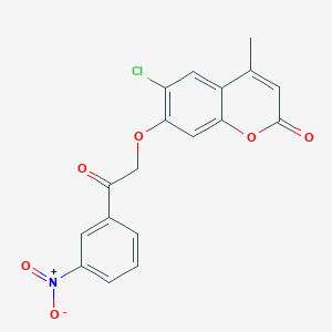 6-chloro-4-methyl-7-[2-(3-nitrophenyl)-2-oxoethoxy]-2H-chromen-2-one