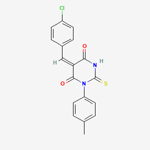 5-(4-chlorobenzylidene)-1-(4-methylphenyl)-2-thioxodihydro-4,6(1H,5H)-pyrimidinedione