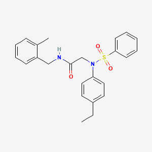 molecular formula C24H26N2O3S B4686270 N~2~-(4-ethylphenyl)-N-(2-methylbenzyl)-N~2~-(phenylsulfonyl)glycinamide 