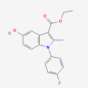 molecular formula C18H16FNO3 B4686278 ethyl 1-(4-fluorophenyl)-5-hydroxy-2-methyl-1H-indole-3-carboxylate 