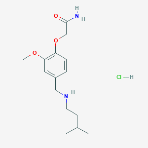 2-(2-methoxy-4-{[(3-methylbutyl)amino]methyl}phenoxy)acetamide hydrochloride