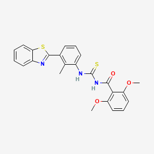 N-({[3-(1,3-benzothiazol-2-yl)-2-methylphenyl]amino}carbonothioyl)-2,6-dimethoxybenzamide