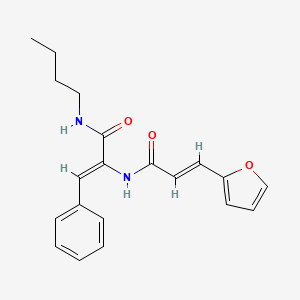 molecular formula C20H22N2O3 B4686348 (Z)-N-butyl-2-[[(E)-3-(furan-2-yl)prop-2-enoyl]amino]-3-phenylprop-2-enamide 