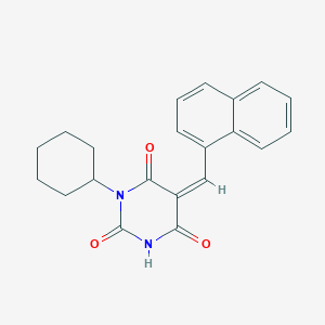 (5Z)-1-cyclohexyl-5-(naphthalen-1-ylmethylidene)-1,3-diazinane-2,4,6-trione