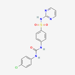 molecular formula C17H14ClN5O3S B4686388 4-({[(4-chlorophenyl)amino]carbonyl}amino)-N-2-pyrimidinylbenzenesulfonamide 