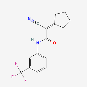 2-cyano-2-cyclopentylidene-N-[3-(trifluoromethyl)phenyl]acetamide