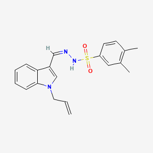 molecular formula C20H21N3O2S B4686451 N'-[(1-allyl-1H-indol-3-yl)methylene]-3,4-dimethylbenzenesulfonohydrazide 