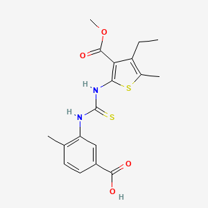 3-[({[4-ethyl-3-(methoxycarbonyl)-5-methyl-2-thienyl]amino}carbonothioyl)amino]-4-methylbenzoic acid