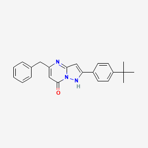 molecular formula C23H23N3O B4686459 5-benzyl-2-(4-tert-butylphenyl)pyrazolo[1,5-a]pyrimidin-7(4H)-one 