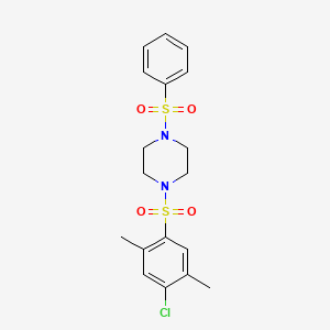 1-[(4-chloro-2,5-dimethylphenyl)sulfonyl]-4-(phenylsulfonyl)piperazine