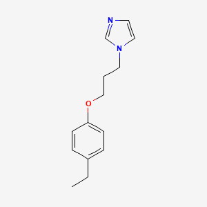 molecular formula C14H18N2O B4686507 1-[3-(4-ethylphenoxy)propyl]-1H-imidazole 