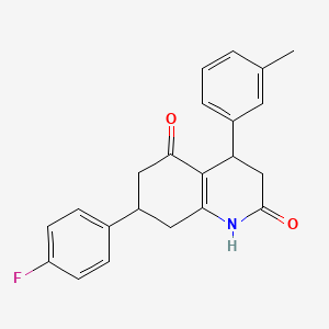 7-(4-fluorophenyl)-4-(3-methylphenyl)-4,6,7,8-tetrahydro-2,5(1H,3H)-quinolinedione