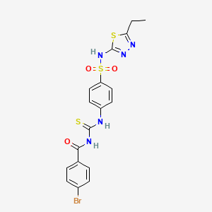 4-bromo-N-({4-[(5-ethyl-1,3,4-thiadiazol-2-yl)sulfamoyl]phenyl}carbamothioyl)benzamide