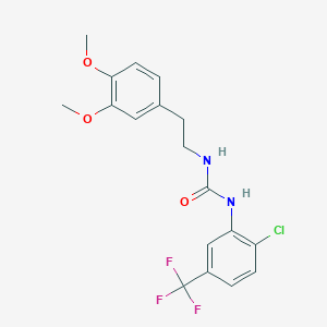 N-[2-chloro-5-(trifluoromethyl)phenyl]-N'-[2-(3,4-dimethoxyphenyl)ethyl]urea