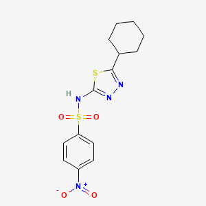 N-(5-CYCLOHEXYL-1,3,4-THIADIAZOL-2-YL)-4-NITRO-1-BENZENESULFONAMIDE