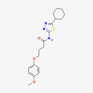 N-(5-cyclohexyl-1,3,4-thiadiazol-2-yl)-4-(4-methoxyphenoxy)butanamide