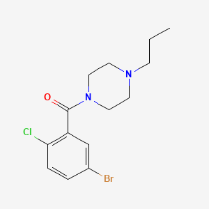 molecular formula C14H18BrClN2O B4686602 (5-BROMO-2-CHLOROPHENYL)(4-PROPYLPIPERAZINO)METHANONE 