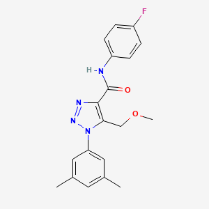 molecular formula C19H19FN4O2 B4686616 1-(3,5-dimethylphenyl)-N-(4-fluorophenyl)-5-(methoxymethyl)-1H-1,2,3-triazole-4-carboxamide 