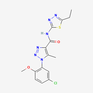 1-(5-chloro-2-methoxyphenyl)-N-(5-ethyl-1,3,4-thiadiazol-2-yl)-5-methyl-1H-1,2,3-triazole-4-carboxamide