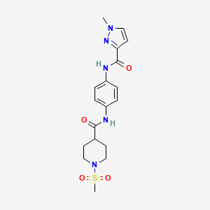 N-(4-{[(1-methyl-1H-pyrazol-3-yl)carbonyl]amino}phenyl)-1-(methylsulfonyl)-4-piperidinecarboxamide