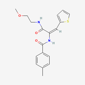 N-[1-{[(2-methoxyethyl)amino]carbonyl}-2-(2-thienyl)vinyl]-4-methylbenzamide