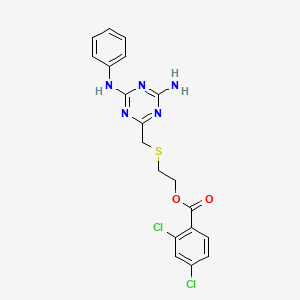 2-{[(4-amino-6-anilino-1,3,5-triazin-2-yl)methyl]thio}ethyl 2,4-dichlorobenzoate