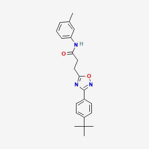 3-[3-(4-tert-butylphenyl)-1,2,4-oxadiazol-5-yl]-N-(3-methylphenyl)propanamide