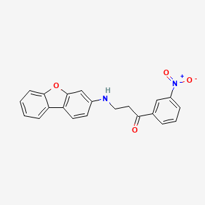 3-(dibenzo[b,d]furan-3-ylamino)-1-(3-nitrophenyl)-1-propanone