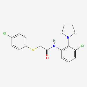 2-[(4-chlorophenyl)thio]-N-[3-chloro-2-(1-pyrrolidinyl)phenyl]acetamide