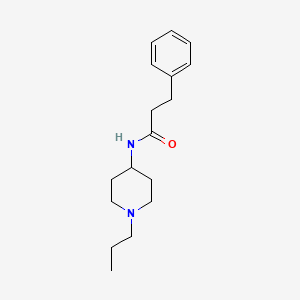 molecular formula C17H26N2O B4686701 3-phenyl-N-(1-propylpiperidin-4-yl)propanamide 