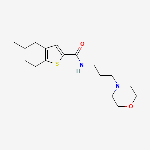 molecular formula C17H26N2O2S B4686707 5-methyl-N-[3-(4-morpholinyl)propyl]-4,5,6,7-tetrahydro-1-benzothiophene-2-carboxamide 