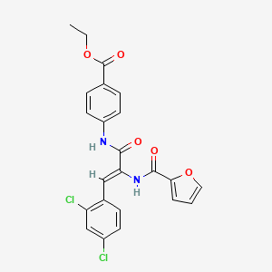 ethyl 4-{[3-(2,4-dichlorophenyl)-2-(2-furoylamino)acryloyl]amino}benzoate