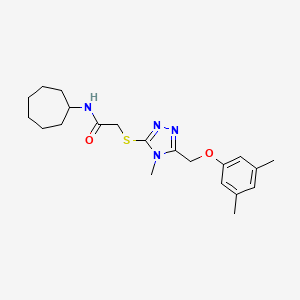 N-cycloheptyl-2-({5-[(3,5-dimethylphenoxy)methyl]-4-methyl-4H-1,2,4-triazol-3-yl}sulfanyl)acetamide