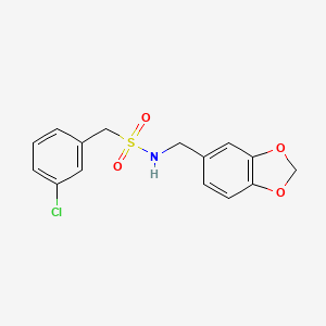 N-(1,3-benzodioxol-5-ylmethyl)-1-(3-chlorophenyl)methanesulfonamide