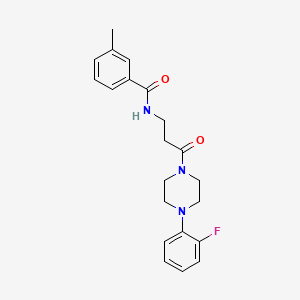 N-{3-[4-(2-FLUOROPHENYL)PIPERAZINO]-3-OXOPROPYL}-3-METHYLBENZAMIDE