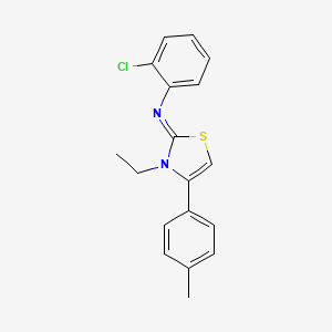 (2-chlorophenyl)[3-ethyl-4-(4-methylphenyl)-1,3-thiazol-2(3H)-ylidene]amine