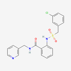 2-{[(3-chlorobenzyl)sulfonyl]amino}-N-(3-pyridinylmethyl)benzamide