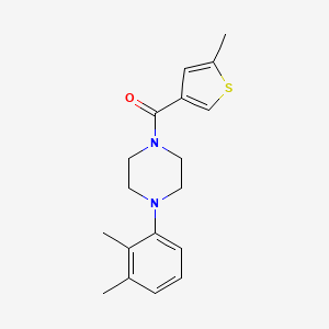 molecular formula C18H22N2OS B4686788 [4-(2,3-DIMETHYLPHENYL)PIPERAZINO](5-METHYL-3-THIENYL)METHANONE 