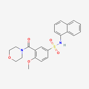 4-methoxy-3-(morpholin-4-ylcarbonyl)-N-(naphthalen-1-yl)benzenesulfonamide