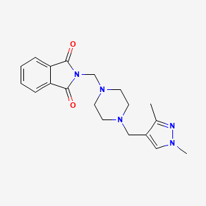 molecular formula C19H23N5O2 B4686807 2-({4-[(1,3-DIMETHYL-1H-PYRAZOL-4-YL)METHYL]PIPERAZINO}METHYL)-1H-ISOINDOLE-1,3(2H)-DIONE 