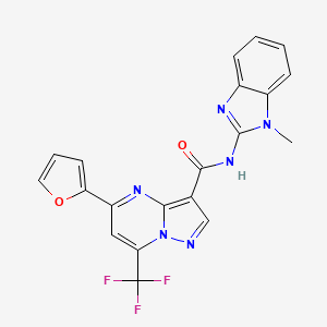 5-(2-FURYL)-N-(1-METHYL-1H-1,3-BENZIMIDAZOL-2-YL)-7-(TRIFLUOROMETHYL)PYRAZOLO[1,5-A]PYRIMIDINE-3-CARBOXAMIDE