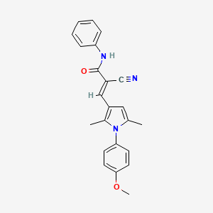 2-cyano-3-[1-(4-methoxyphenyl)-2,5-dimethyl-1H-pyrrol-3-yl]-N-phenylacrylamide