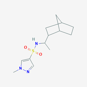 molecular formula C13H21N3O2S B4686838 N~4~-(1-BICYCLO[2.2.1]HEPT-2-YLETHYL)-1-METHYL-1H-PYRAZOLE-4-SULFONAMIDE 