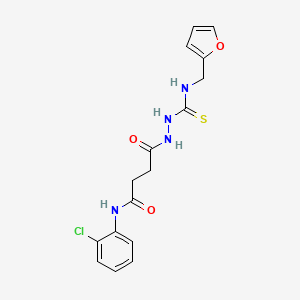 molecular formula C16H17ClN4O3S B4686864 N-(2-chlorophenyl)-4-(2-{[(2-furylmethyl)amino]carbonothioyl}hydrazino)-4-oxobutanamide 