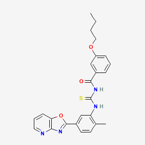 3-butoxy-N-{[(2-methyl-5-[1,3]oxazolo[4,5-b]pyridin-2-ylphenyl)amino]carbonothioyl}benzamide