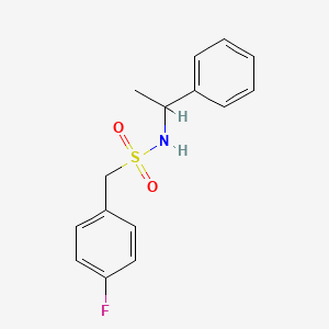 molecular formula C15H16FNO2S B4686887 1-(4-fluorophenyl)-N-(1-phenylethyl)methanesulfonamide 