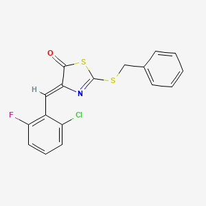 2-(benzylthio)-4-(2-chloro-6-fluorobenzylidene)-1,3-thiazol-5(4H)-one