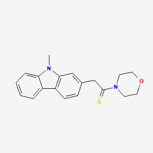 molecular formula C19H20N2OS B4686931 9-methyl-2-[2-(4-morpholinyl)-2-thioxoethyl]-9H-carbazole 