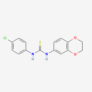 molecular formula C15H13ClN2O2S B4686949 N-(4-chlorophenyl)-N'-(2,3-dihydro-1,4-benzodioxin-6-yl)thiourea 