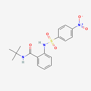 molecular formula C17H19N3O5S B4686961 N-(tert-butyl)-2-{[(4-nitrophenyl)sulfonyl]amino}benzamide 